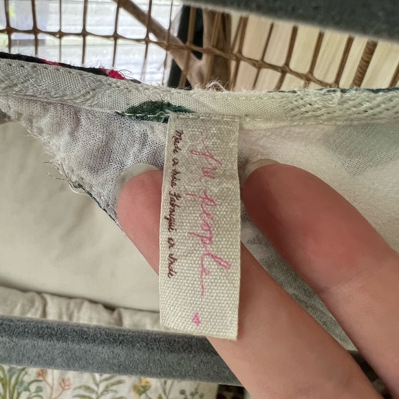 Free people floral open back midi dress with boho details - Picture 6 of 8